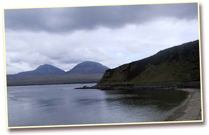 Dark clouds over Bunnahabhain bay