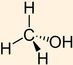 Methanol molecule (extreme close-up)