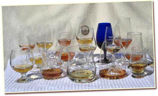 All whisky glasses in the test