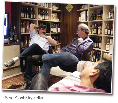 Serge's whisky cellar